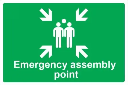 Emergency Assembly Point (L) (30X45cm)