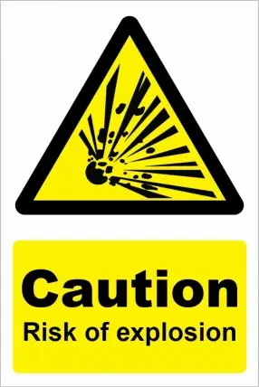 Caution Risk of Explosion