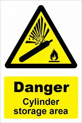Danger Cylinder Storage Area