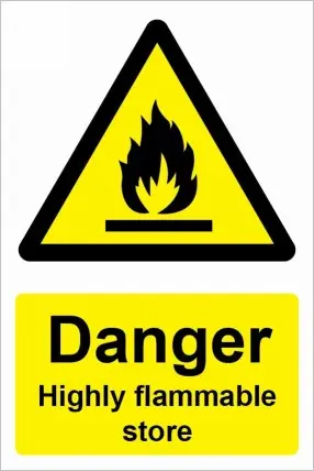 Danger Highly Flammable Store
