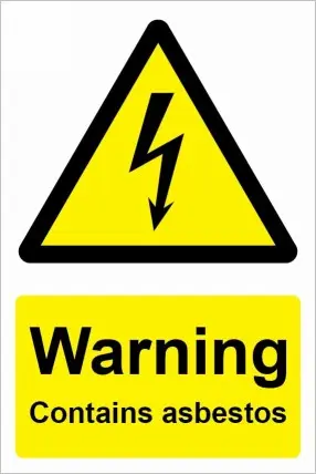 Warning Constains asbestos