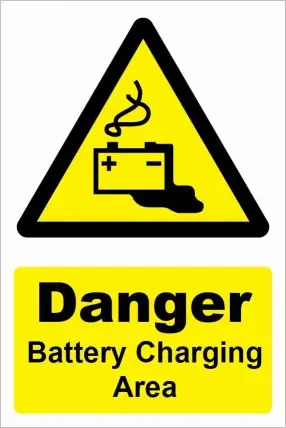 Danger Battery Charging Area