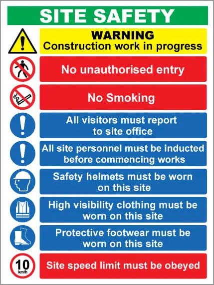 Site Safety Notice A (60X80cm)