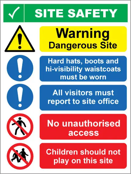 Site Safety Notice B (60X80cm)