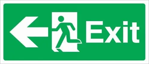 Exit Arrow Left (15X35cm)
