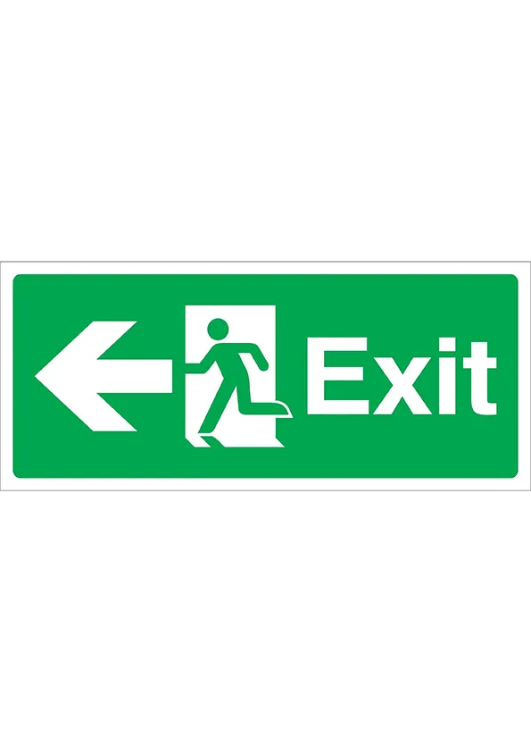 Exit Arrow Left (15X35cm)
