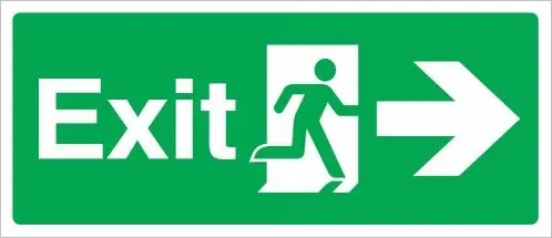 Exit Arrow Right (15X35cm)