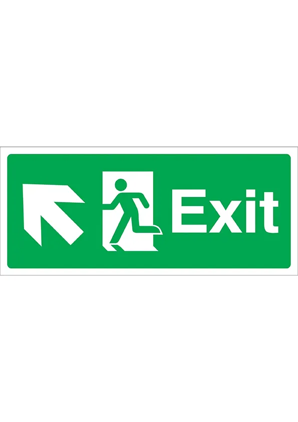 Exit Arrow Diagonal Up Left (15X35cm)
