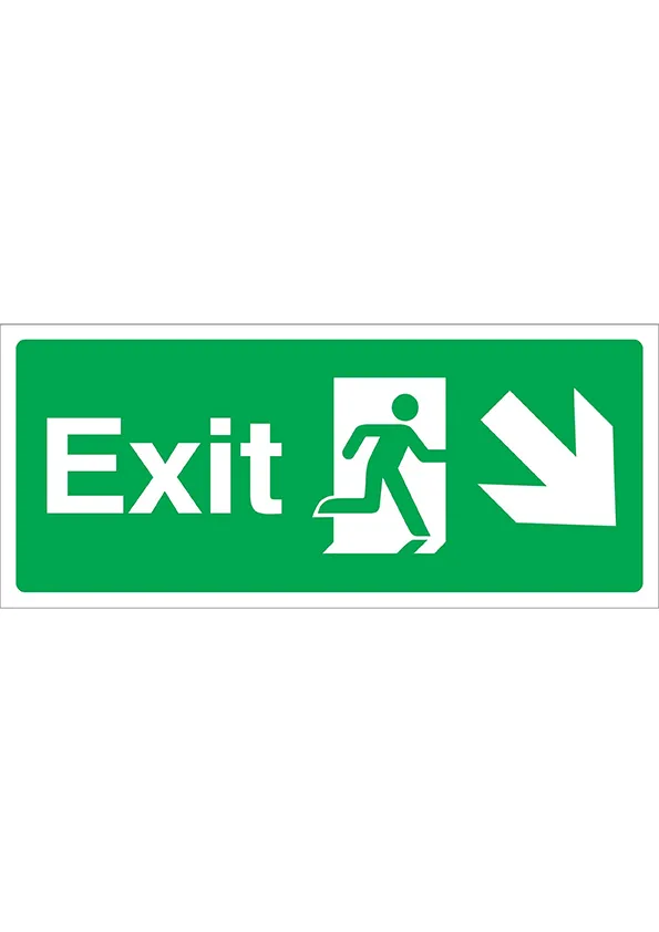 Exit Arrow Diagonal Down Right (15X35cm)