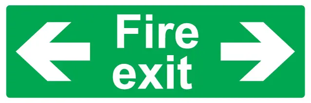 Fire Exit Both Ways (60X20cm)
