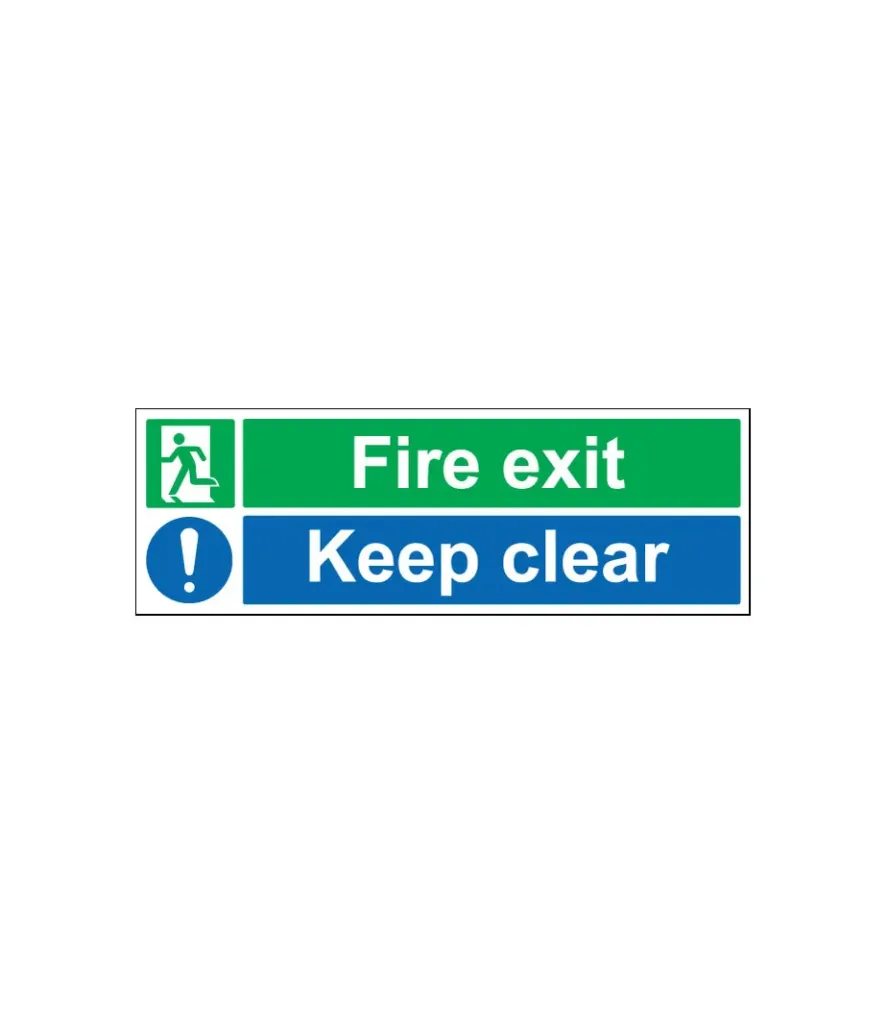 Fire Exit Keep Clear (60X20cm)