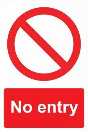 No Entry Blank (20X30cm)
