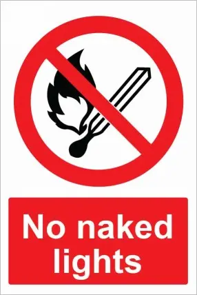 No Naked Lights (20X30cm)