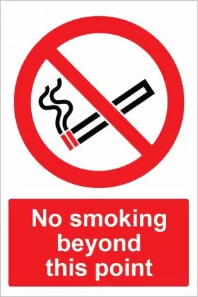 No Smoking beyond this point (20X30cm)