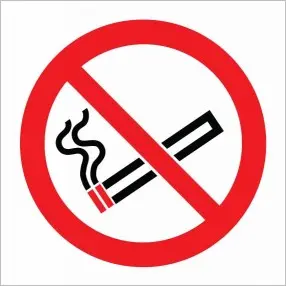 No Smoking Symbol (SQ) (10X10cm)