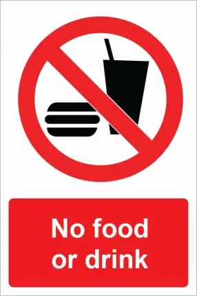 No Food or drink