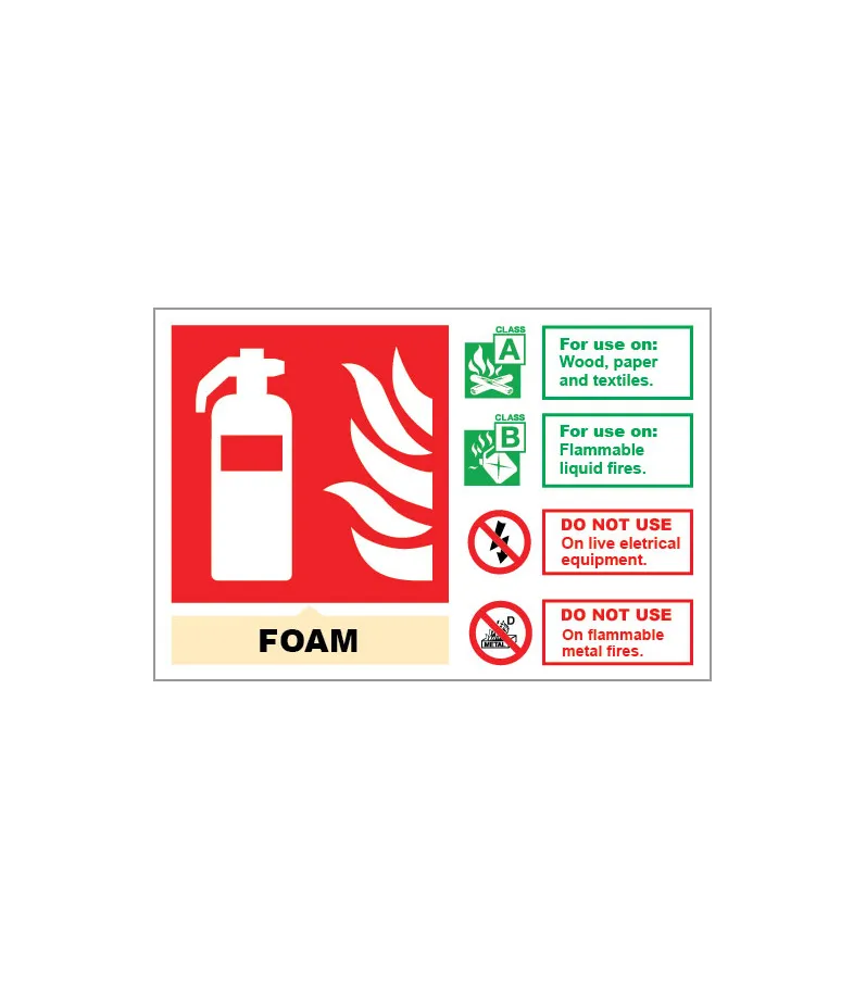 Foam - Fire Extinguisher Sign (L)