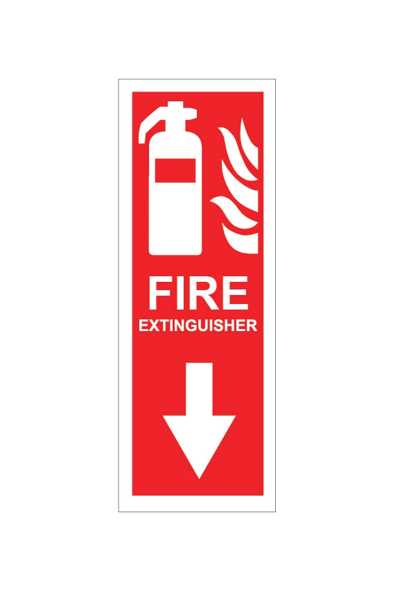 Fire Extinguisher Sign - Arrow Down