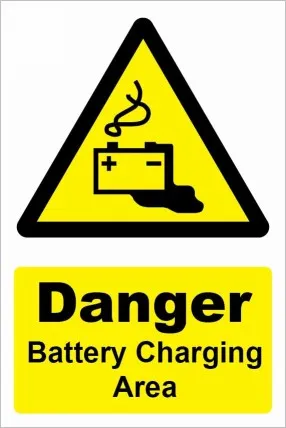 [WNFRKL403] Danger Battery Charging Area
