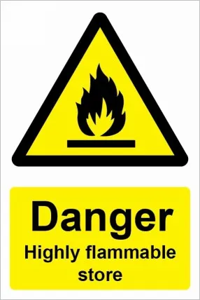 [WNFLM115] Danger Highly Flammable Store