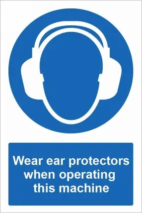 Wear ear protectors when operating this machine