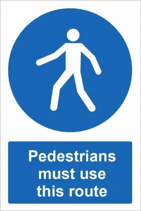 Pedestrians must use this route