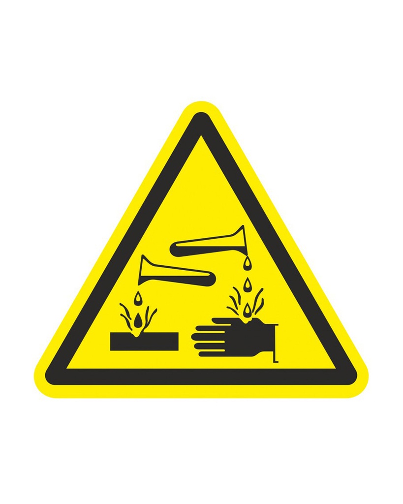 [337505] Corrosive Material Caution Acid Aluminum Sign