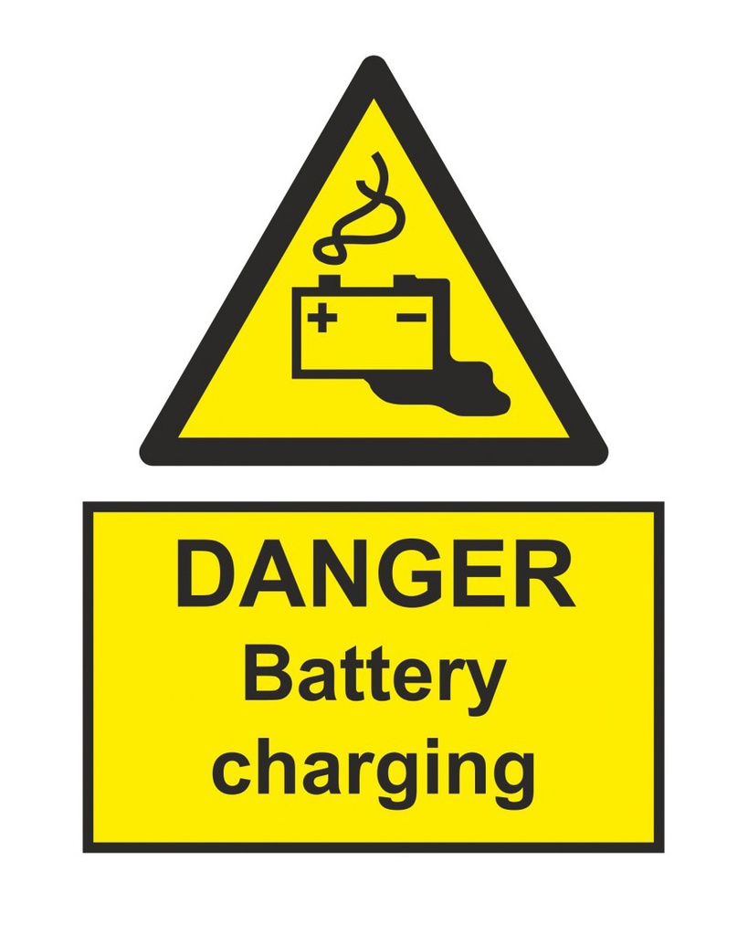 [337543] Battery Charging Aluminum Sign