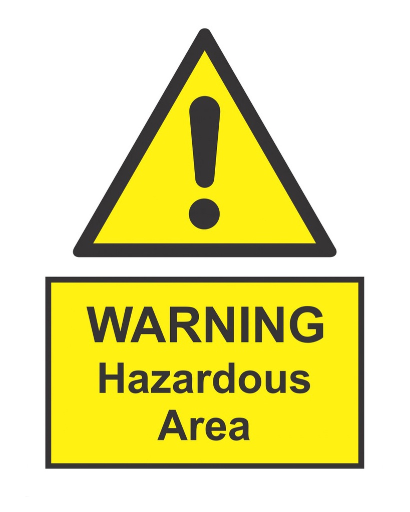 [337549] Hazardous Area Aluminum Sign