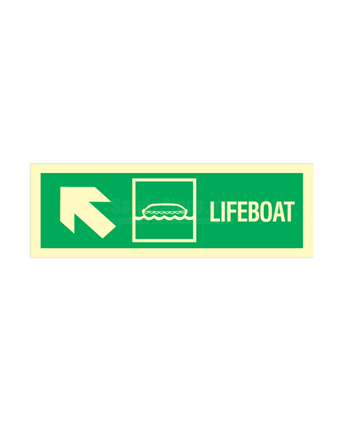 Lifeboat arrow up left corner