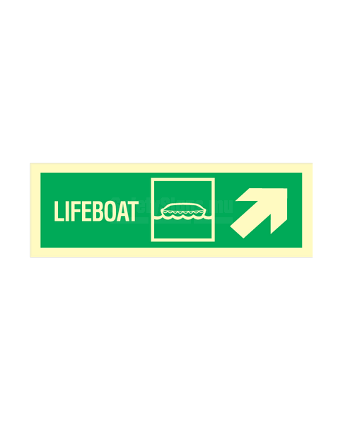 Lifeboat arrow up right corner