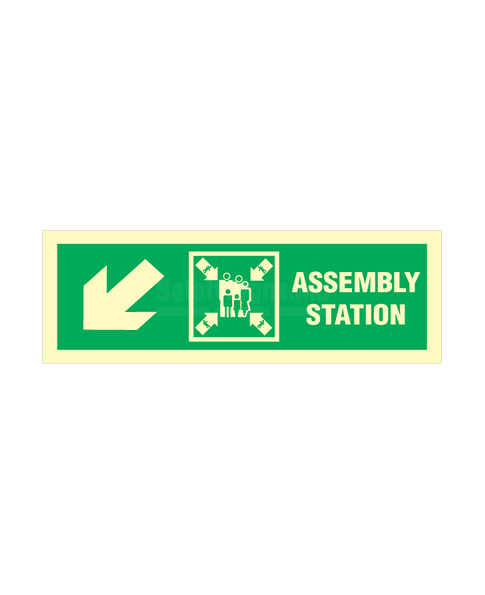 Assembly station arrow down to left corner