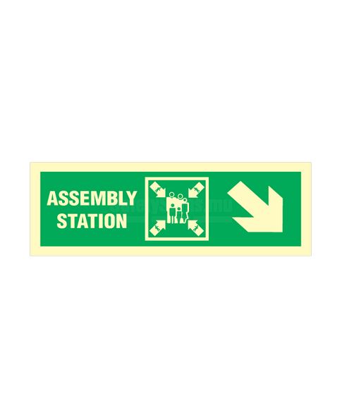 Assembly station arrow down to corner