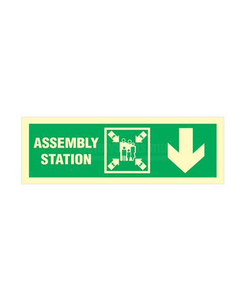 Assembly station arrow down