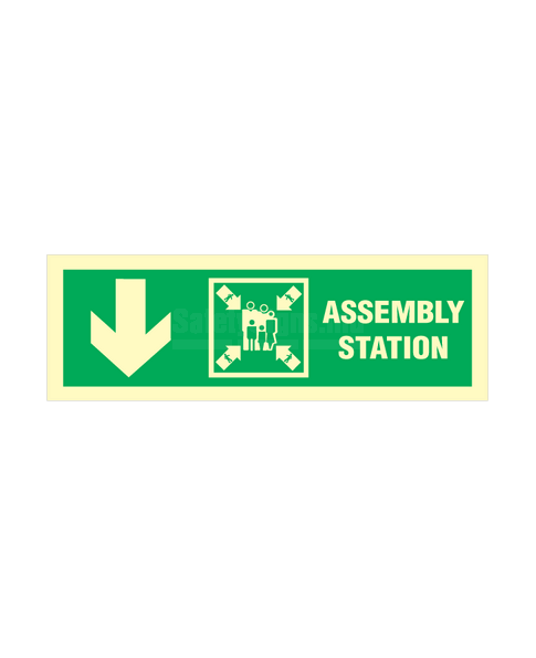 Assembly station arrow down