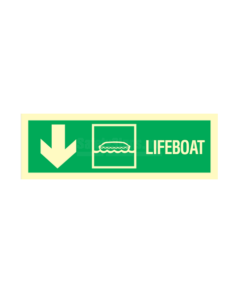 Lifeboat arrow down left corner