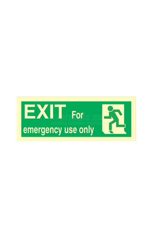Exit Right For Emergency Use Only