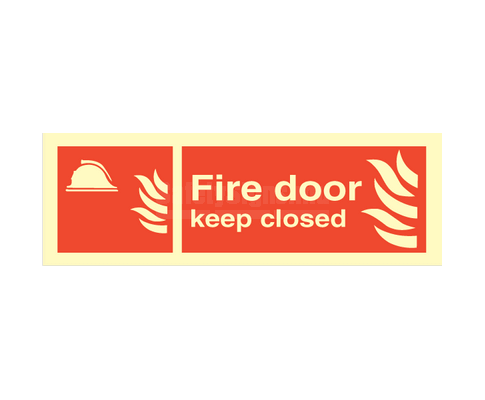 Fire Door Keep Closed - Photoluminescent Rigid