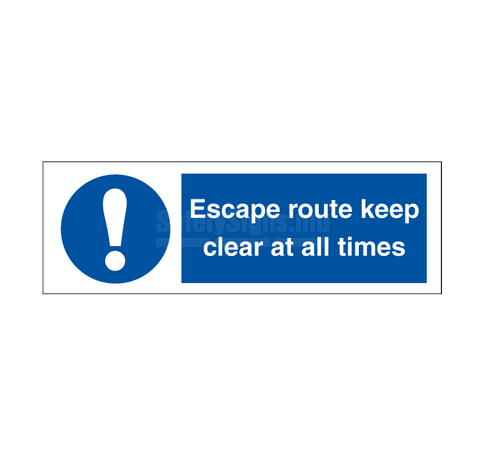 Escape Route Keep Clear