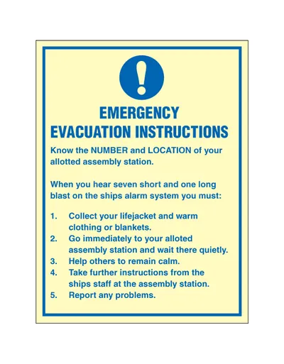 Emergency Evacuation Instructions