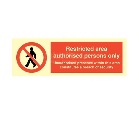 [338691] Restricted Area Authorised Persons Only