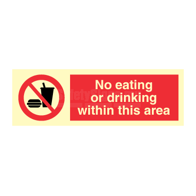 No Eating Or Drinking Within This Area