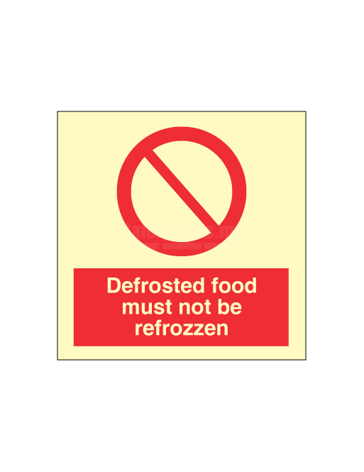 Defrosted food must not be frozen