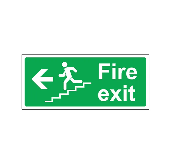 Fire Exit downward stairs to the left
