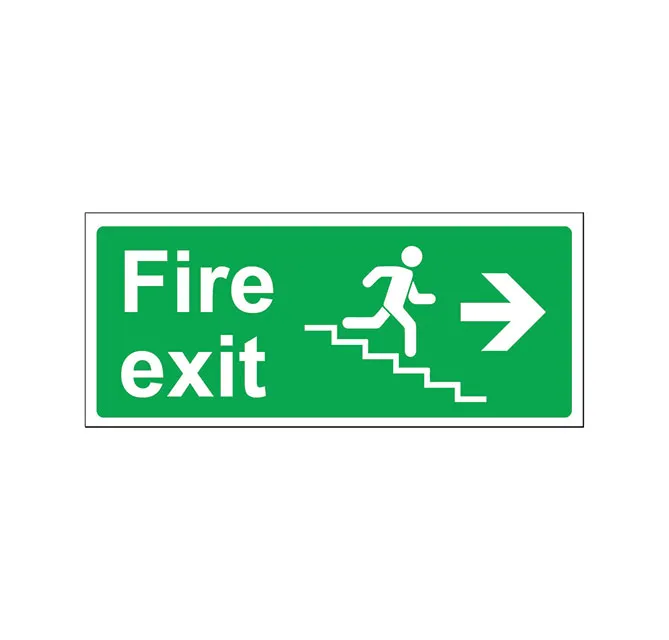 Fire Exit downward stairs to the right