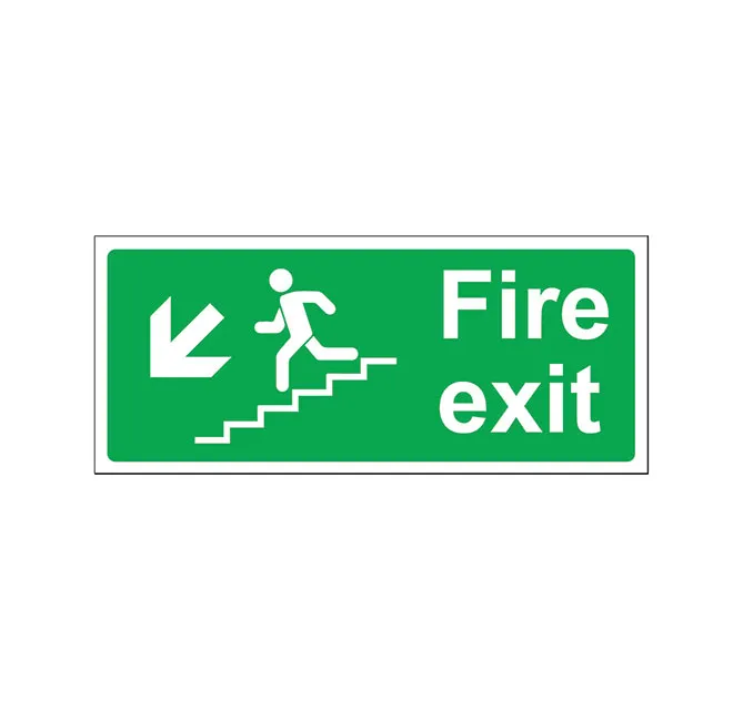 Fire Exit stairs going down left