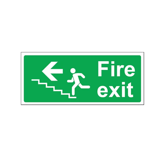 Fire Exit upward stairs to the left