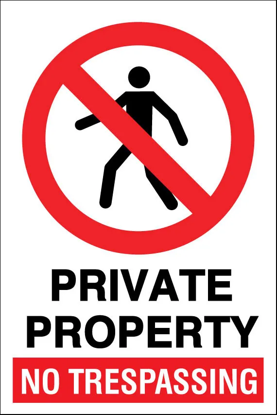 Private Property No Trespassing (B)