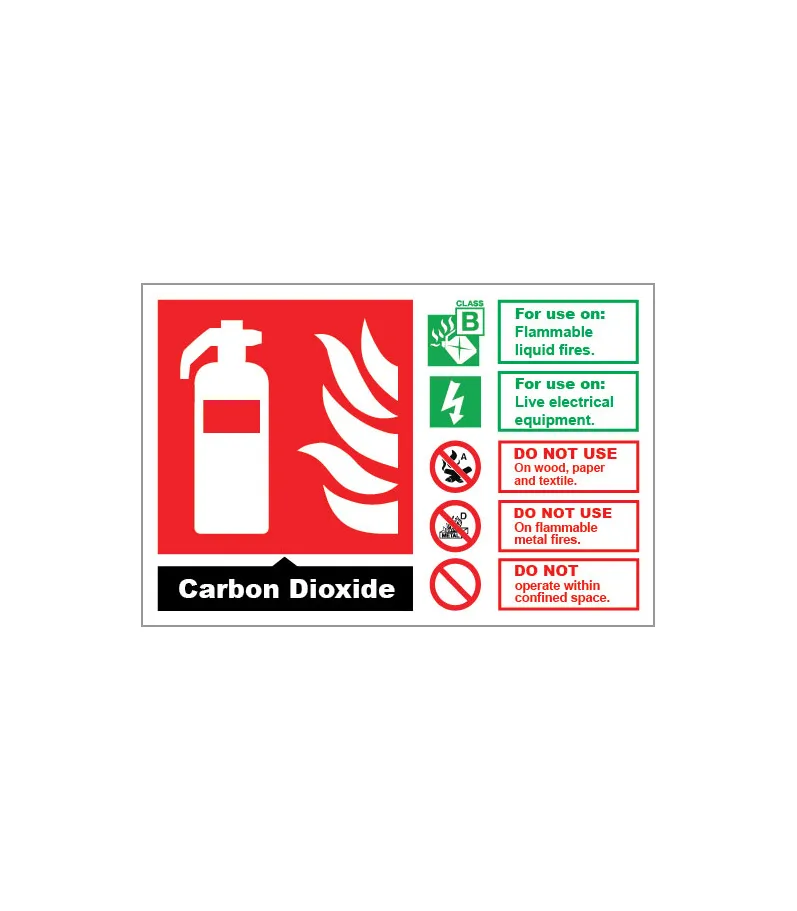 Co2 - Fire Extinguisher Sign (L)