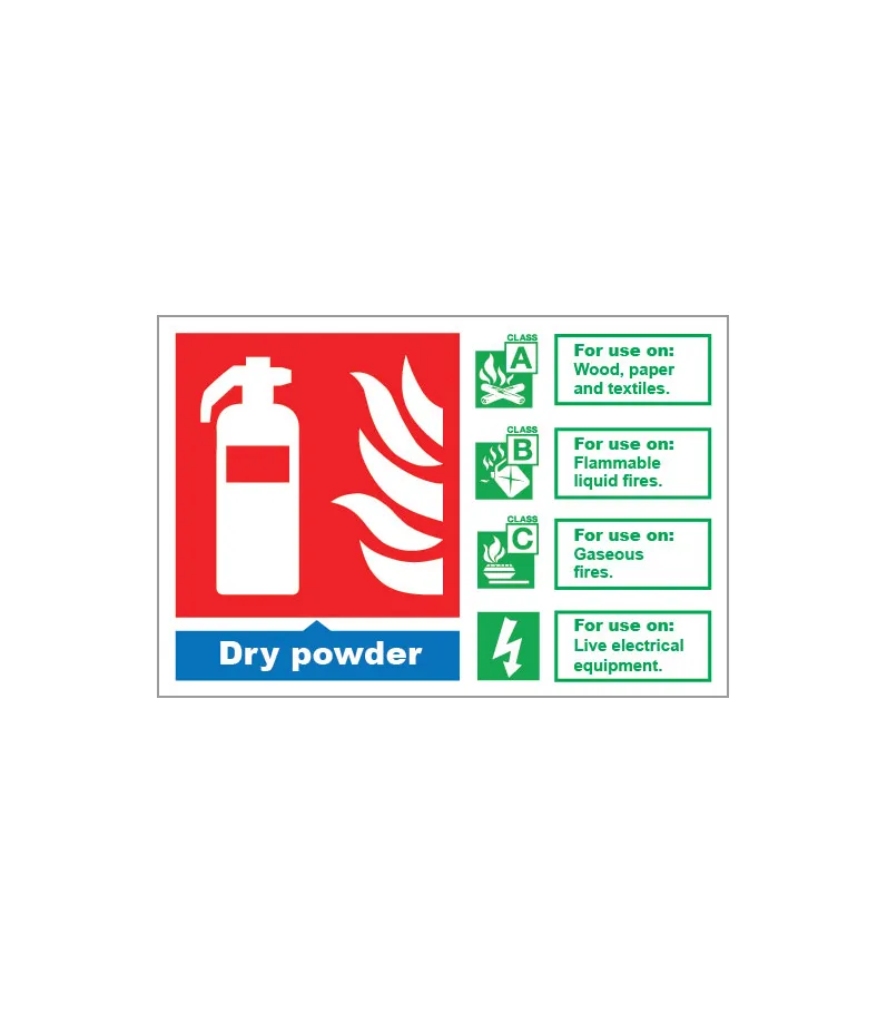 Dry Powder - Fire Extinguisher Sign (L)